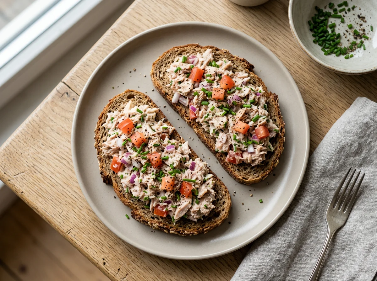 Vollkornbrot mit Thunfischsalat photo