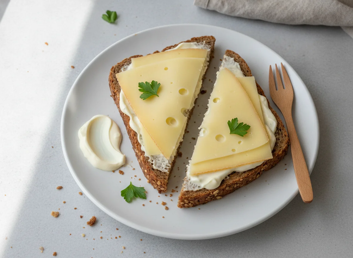 Vollkorn-Sandwich mit Käse photo
