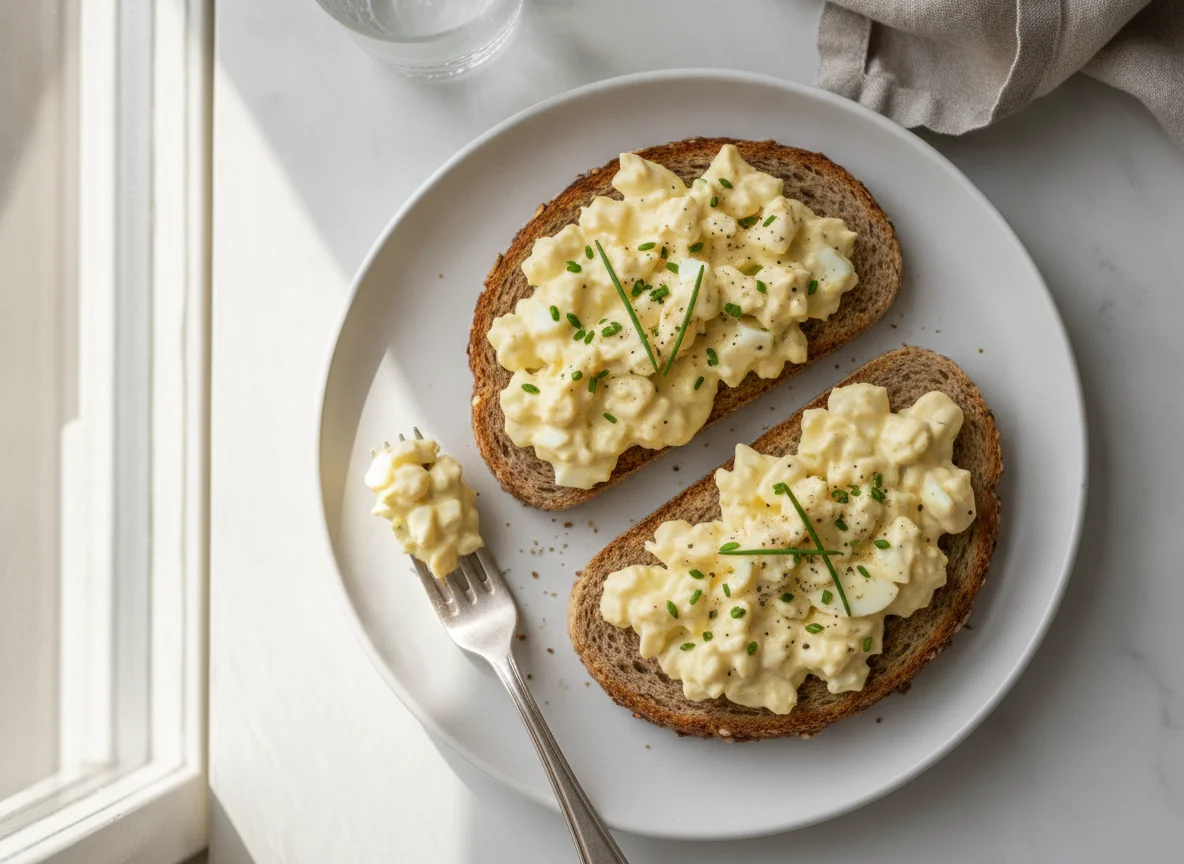 Vollkorntoast mit Eiersalat photo