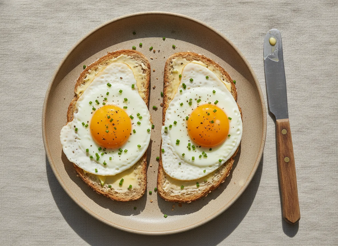 Vollkorntoast mit Spiegelei photo