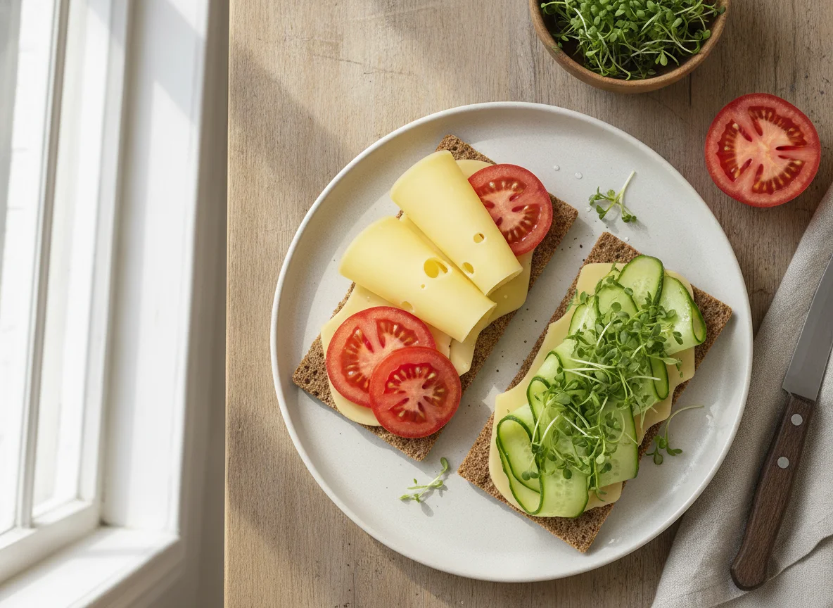 Wasa Vollkorn Roggen Knäckebrot mit Belag photo