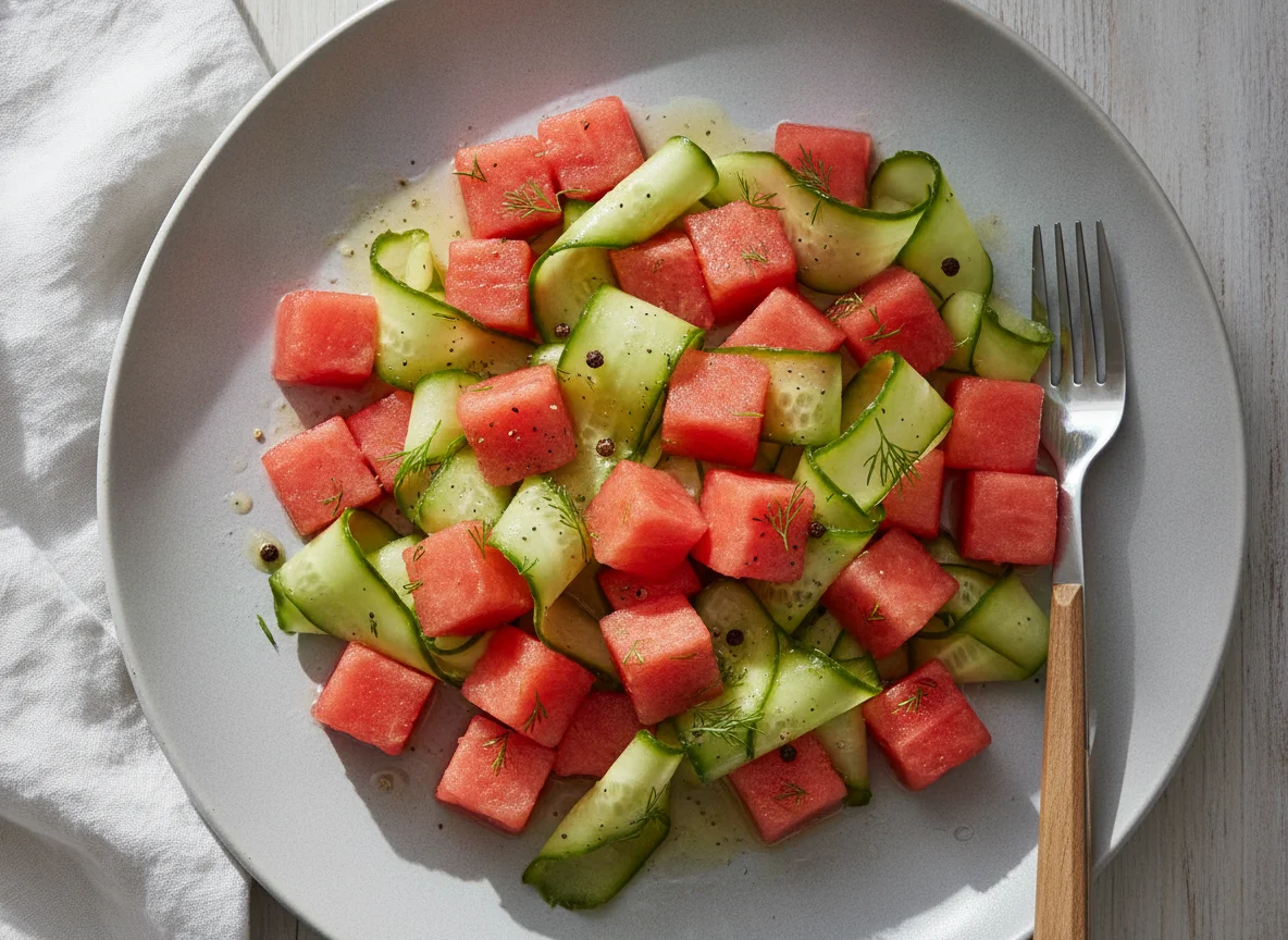Wassermelonen-Gurken-Salat photo