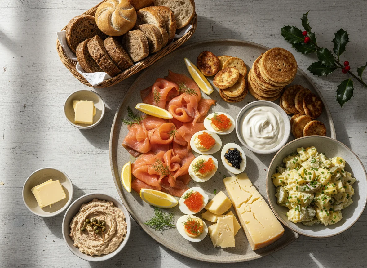 Weihnachtliches Vorspeisenbuffet photo