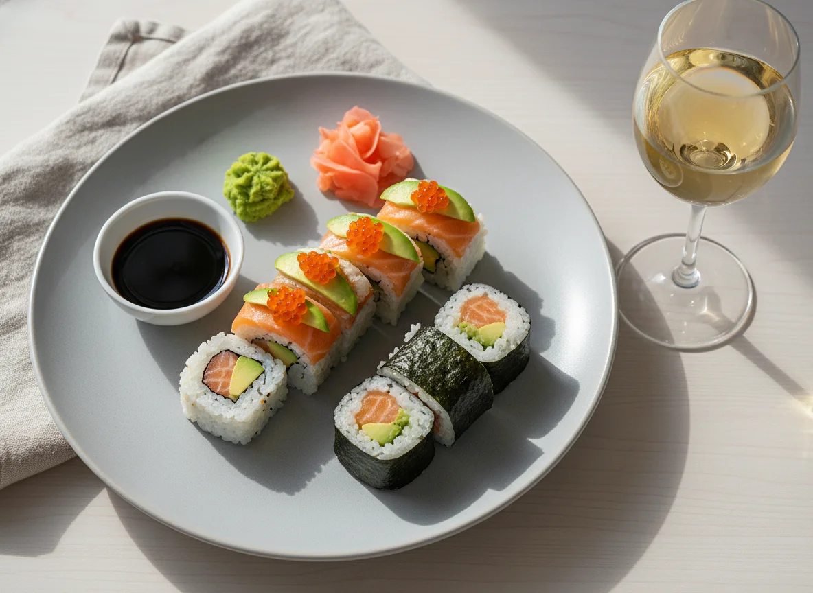 Wein und Sushi photo