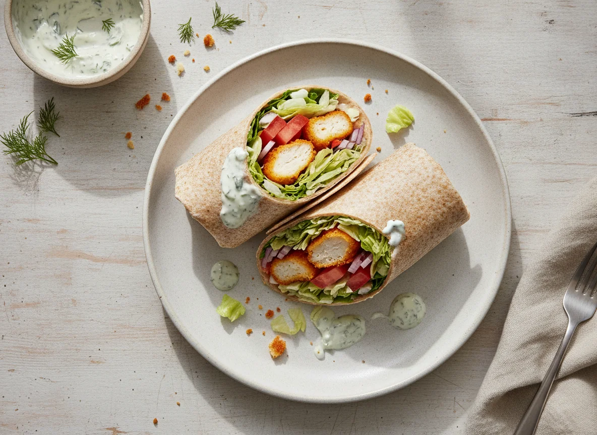 Wrap mit Airfryer Nuggets photo