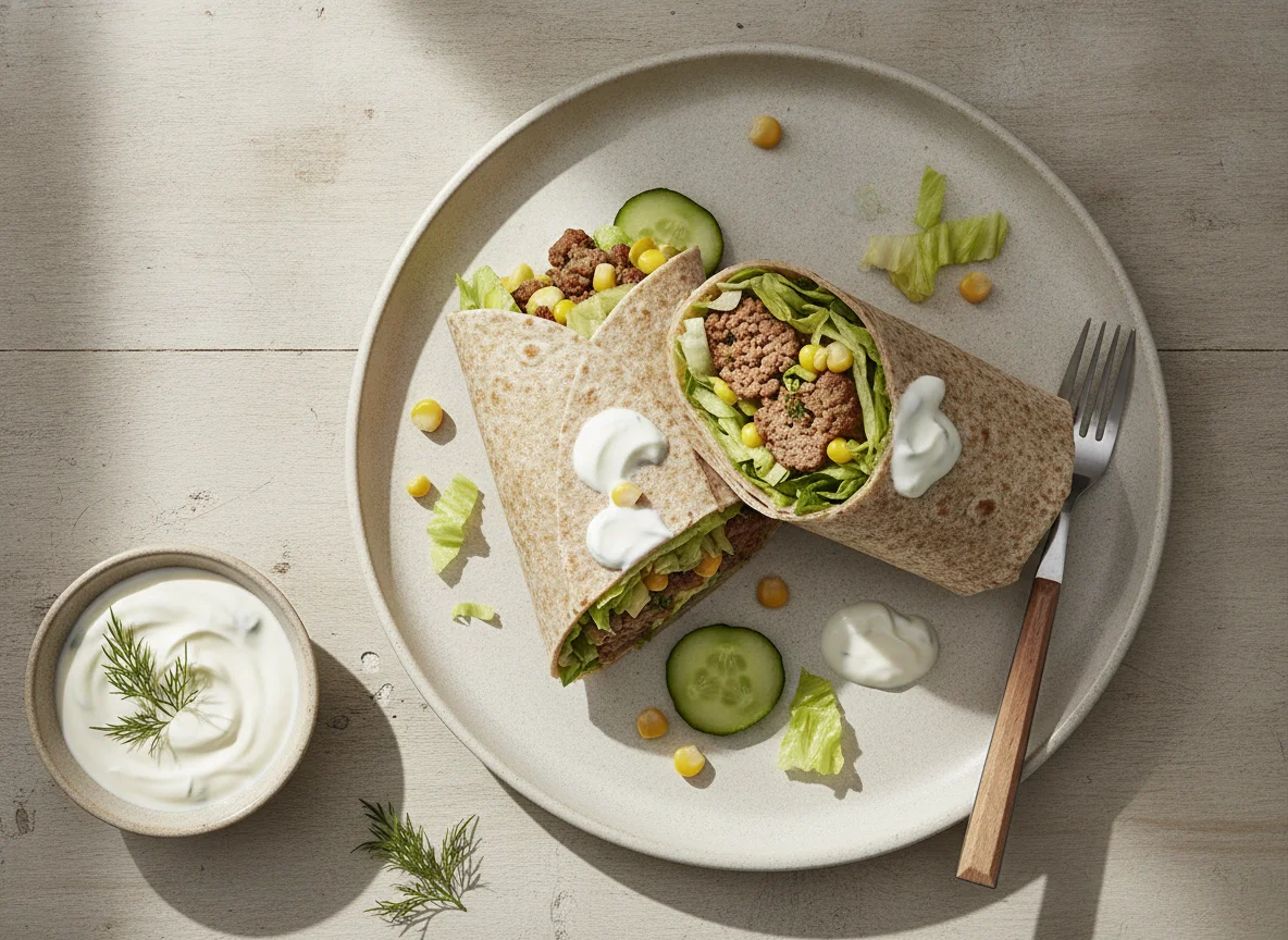 Wrap mit Faschiertem photo