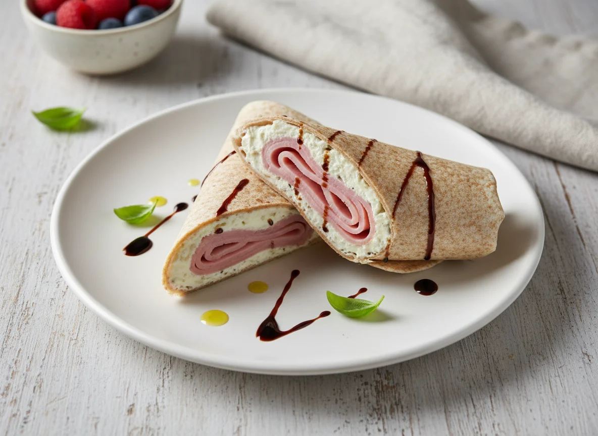 Wrap mit Frischkäse, Schinken und Balsamico photo