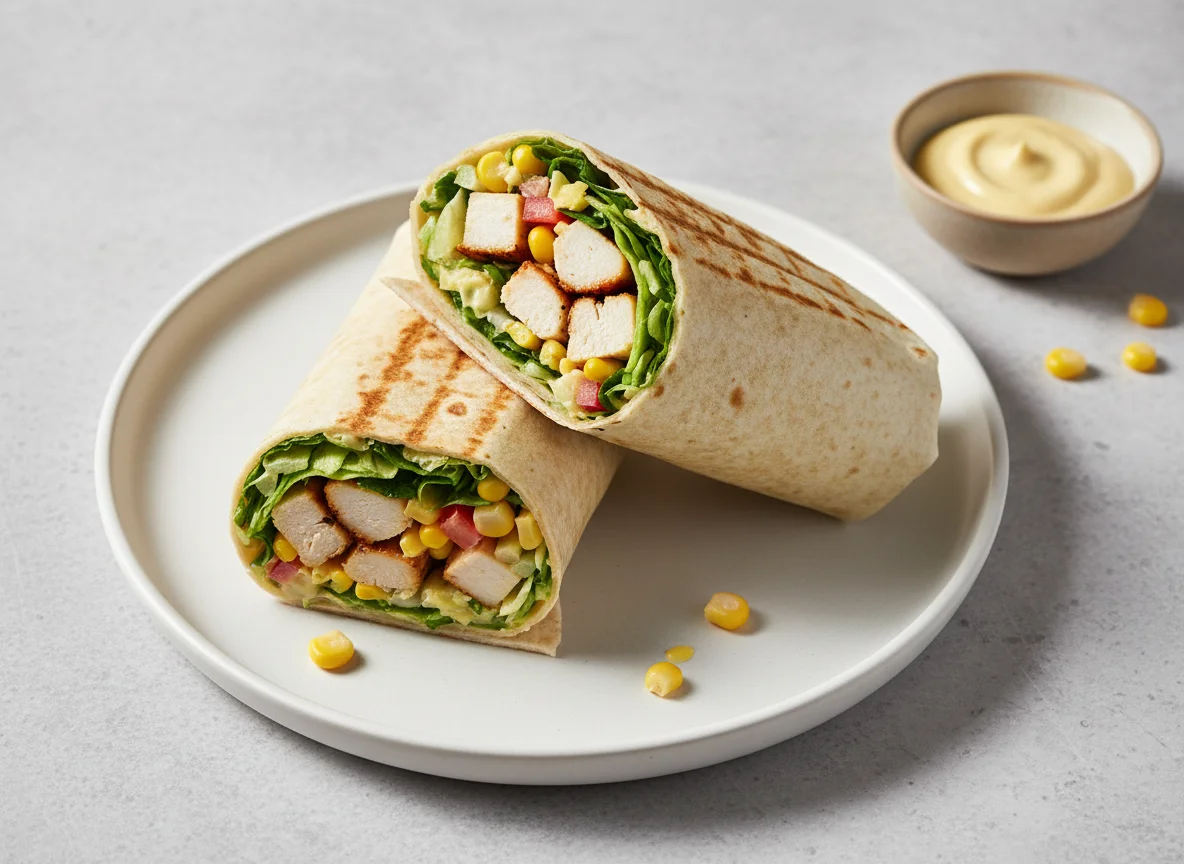 Wrap mit Hähnchen und Gemüse photo