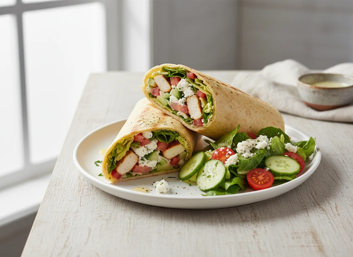Wrap mit Salat photo