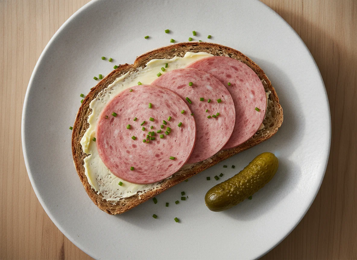 Wurstbrot mit Fleischwurst photo