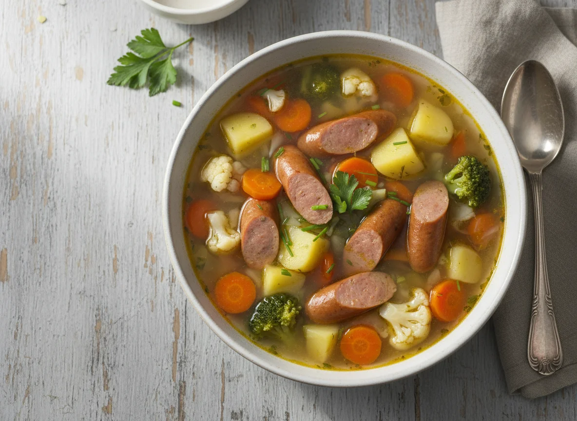 Wurst-Gemüse-Suppe photo