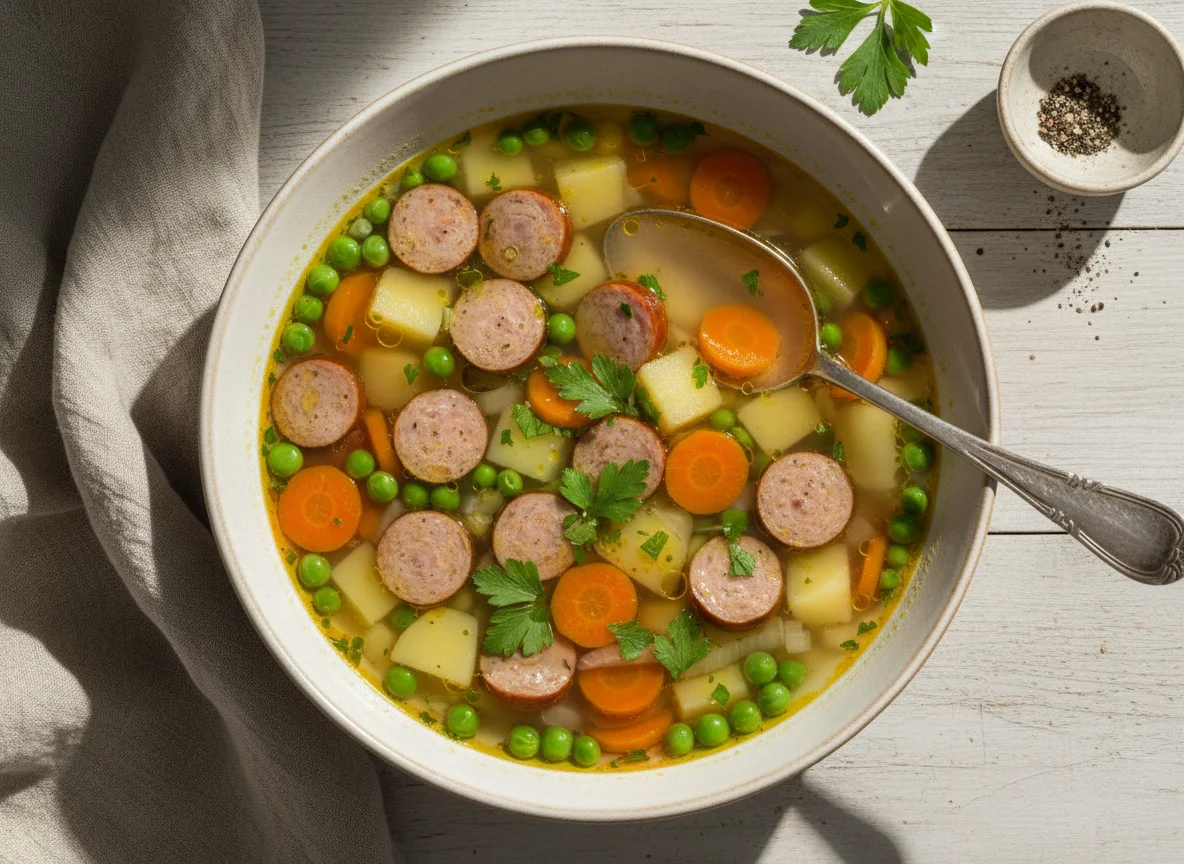 Wurst-Gemüsesuppe photo