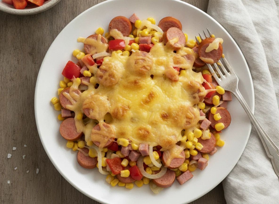 Wurst-Käse-Mischung photo