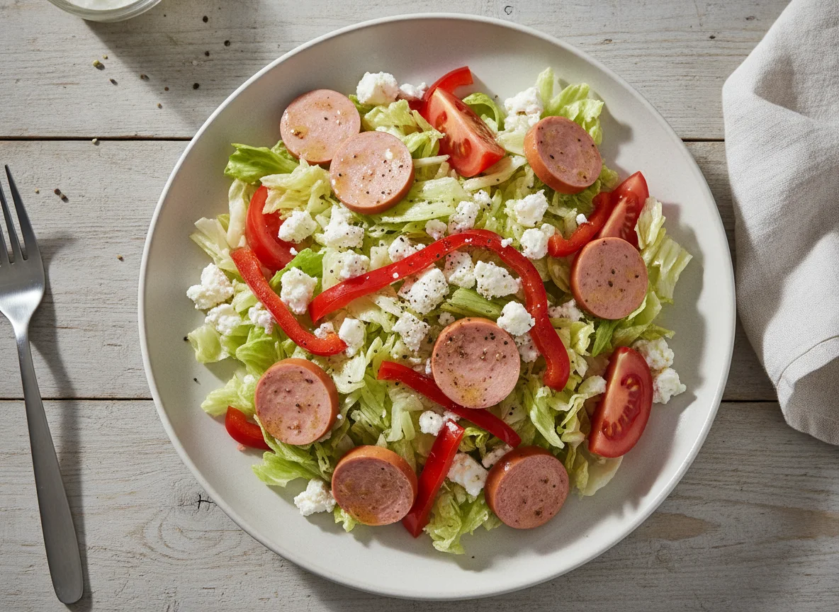 Wurstsalat mit Feta photo