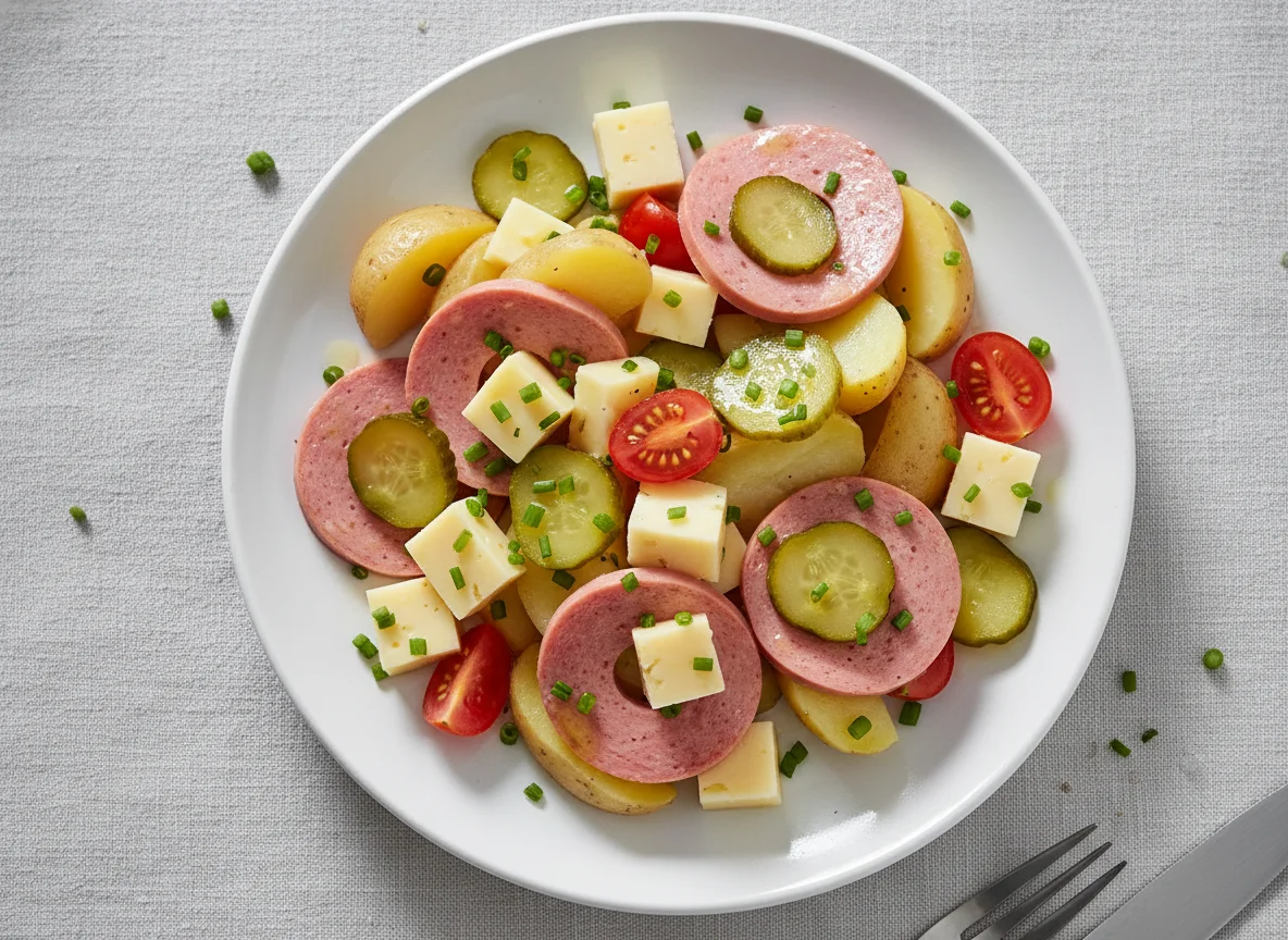 Wurstsalat mit Kartoffeln photo
