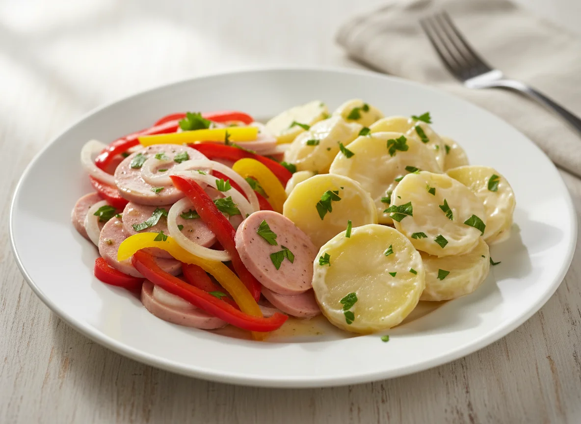 Wurstsalat mit Kartoffelsalat photo