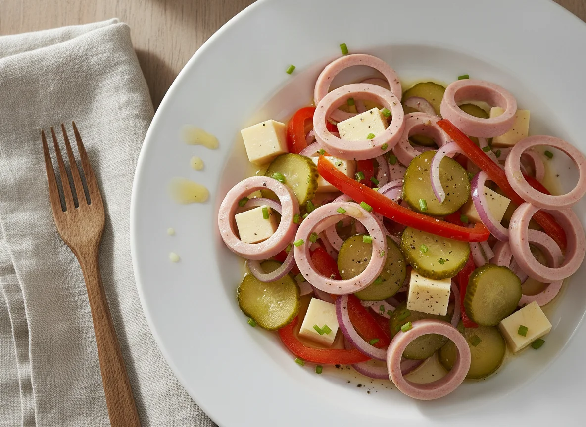 Wurstsalat mit Käse (Schweizer Art) photo