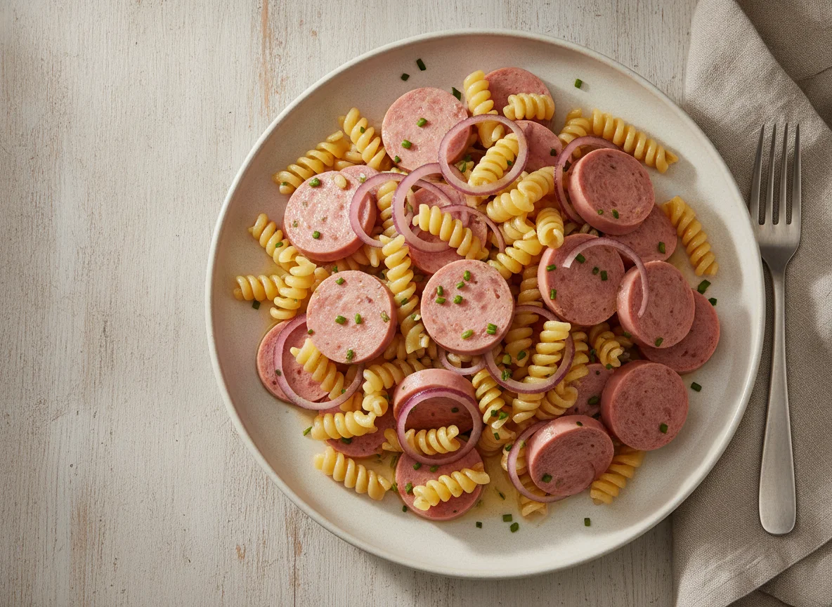 Wurstsalat mit Nudeln photo