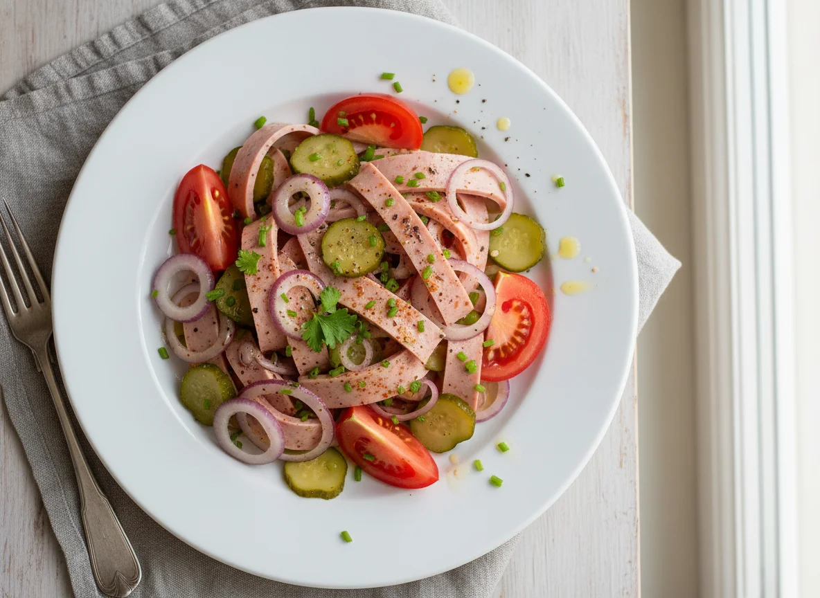 Wurstsalat mit Tomaten photo