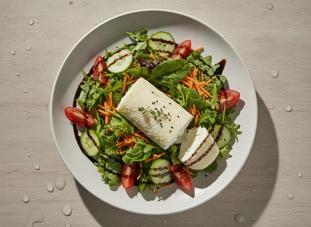 Ziegenkäsesalat mit Balsamico-Dressing photo