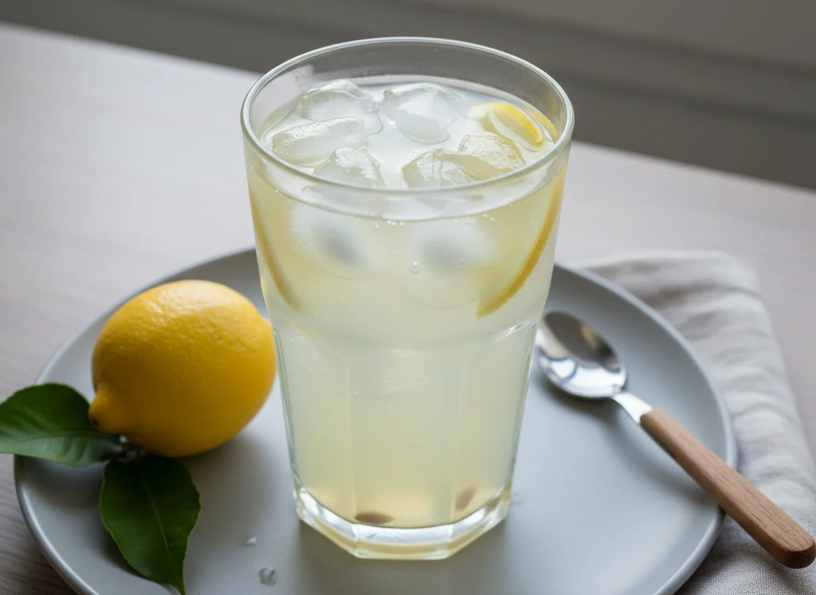 Zitronenlimonade mit Eis photo