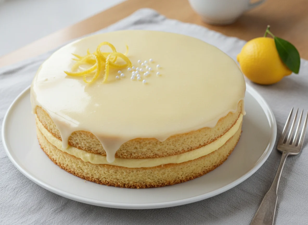 Zitronen-Mousse-Torte photo