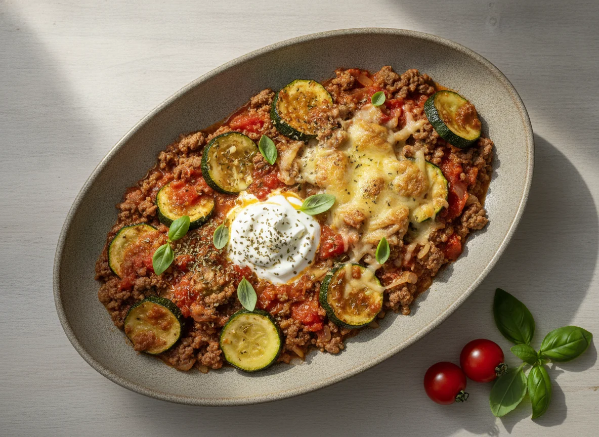 Zucchini-Hackfleisch-Pfanne photo