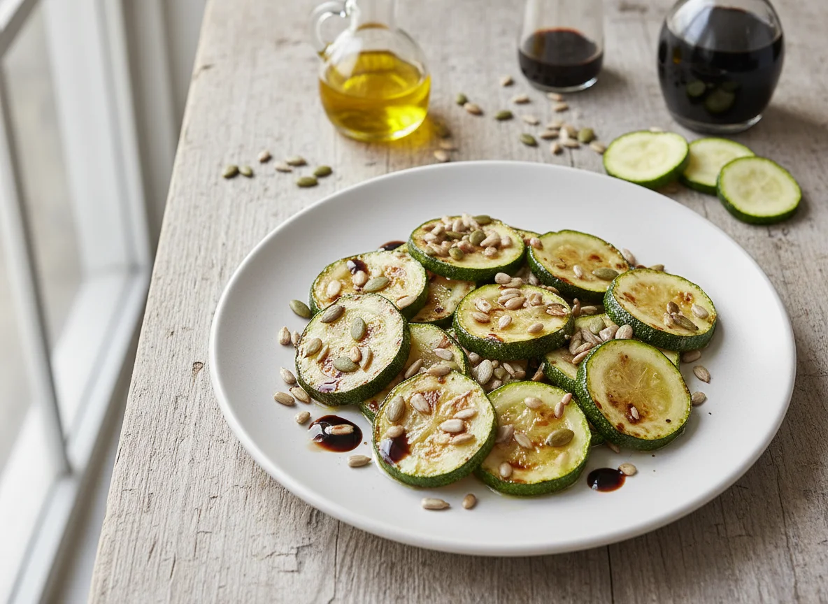 Zucchinischeiben mit Kernen photo