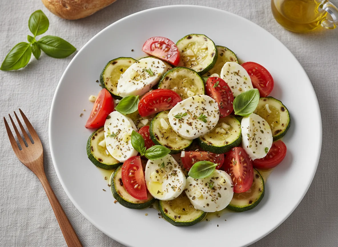 Zucchini-Tomaten-Mozzarella-Salat photo