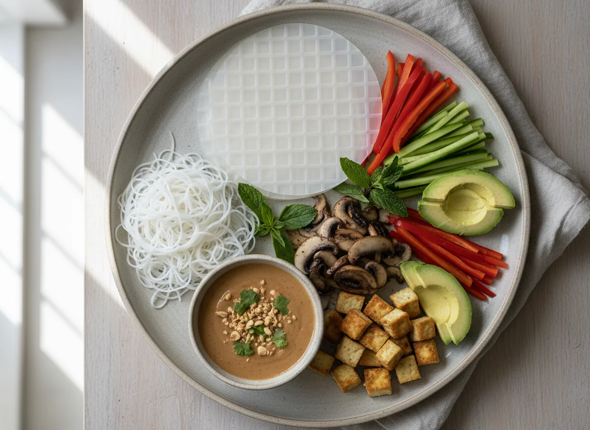 Zutaten für Sommerrollen photo