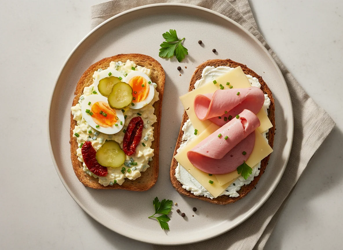 Zwei belegte Brötchen photo