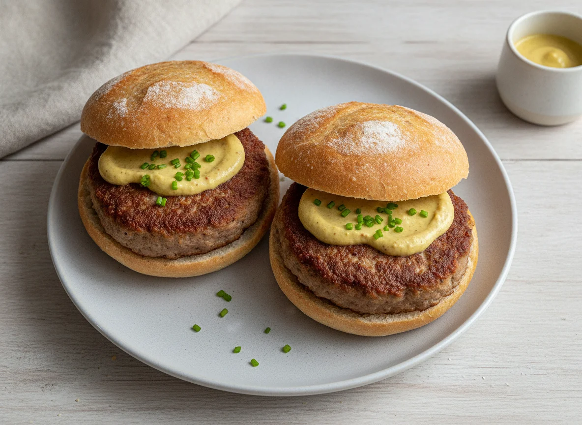 Zwei Frikadellenbrötchen photo