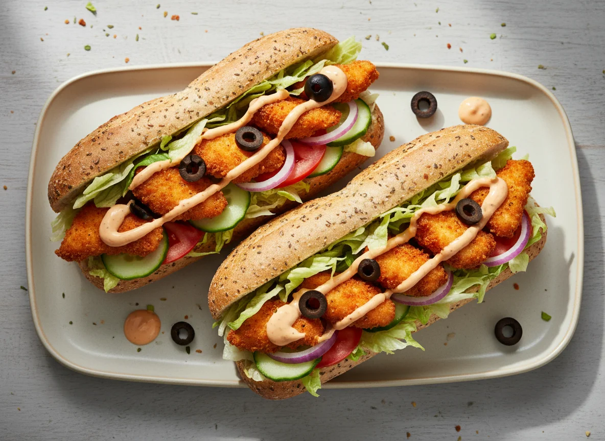 Zwei Hähnchen-Crispy-Subs photo