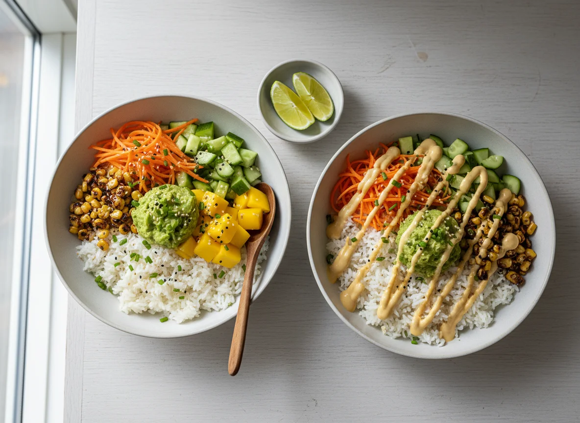 Zwei Poke Bowls photo
