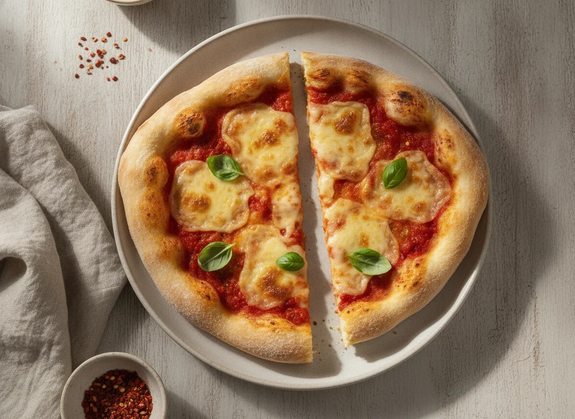 Zwei Stücke Pizza Margherita photo