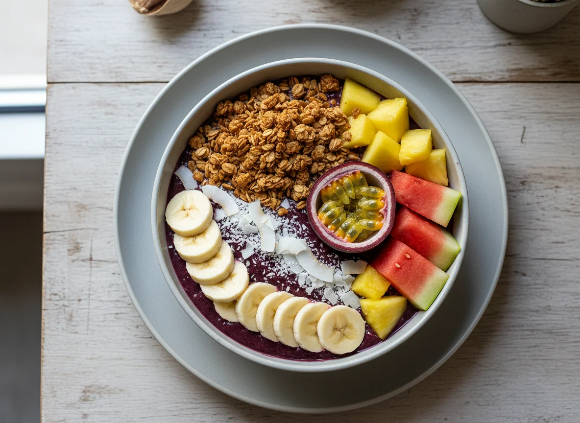 Acai Bowl with Fruit and Granola photo