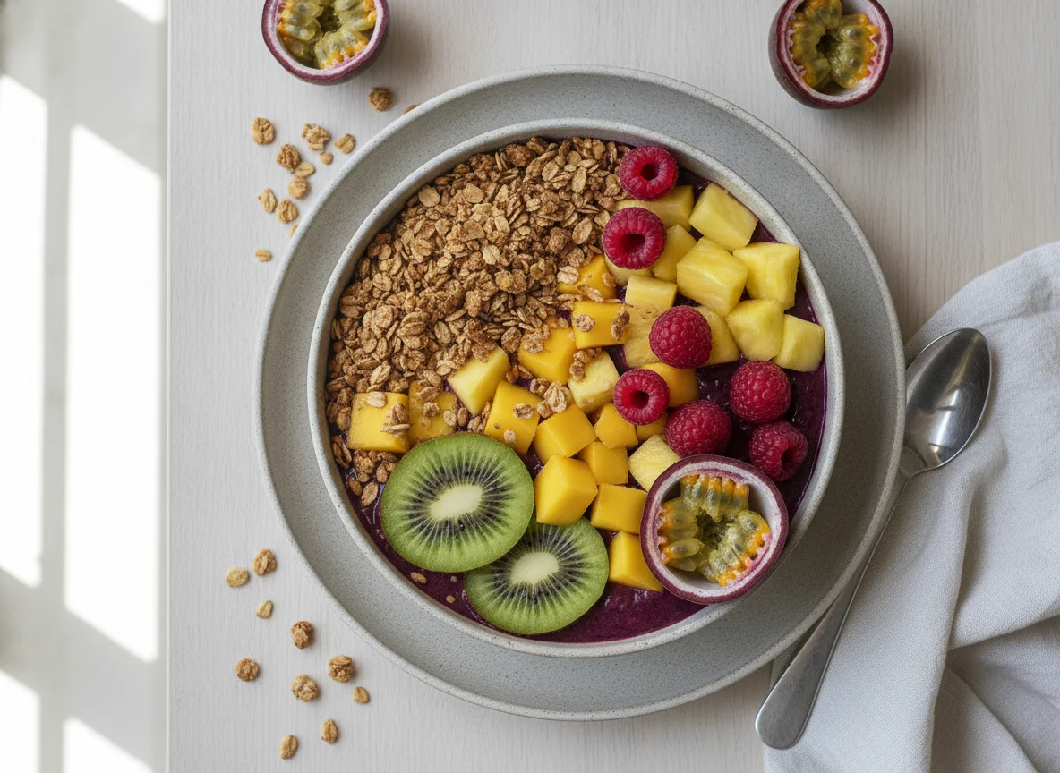 Acai Bowl with Mixed Fruit photo