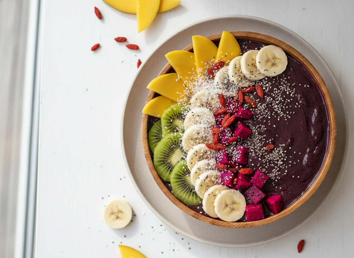 Acai Bowl with Mixed Fruits photo