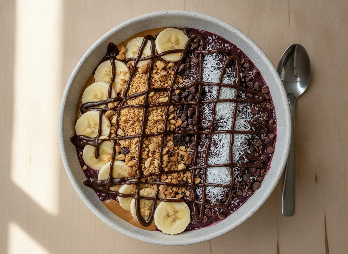 Acai Bowl with Peanut Butter and Chocolate photo