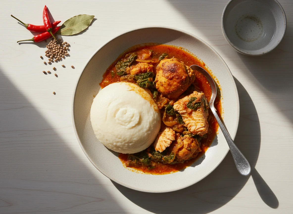 African Stew with Fufu photo