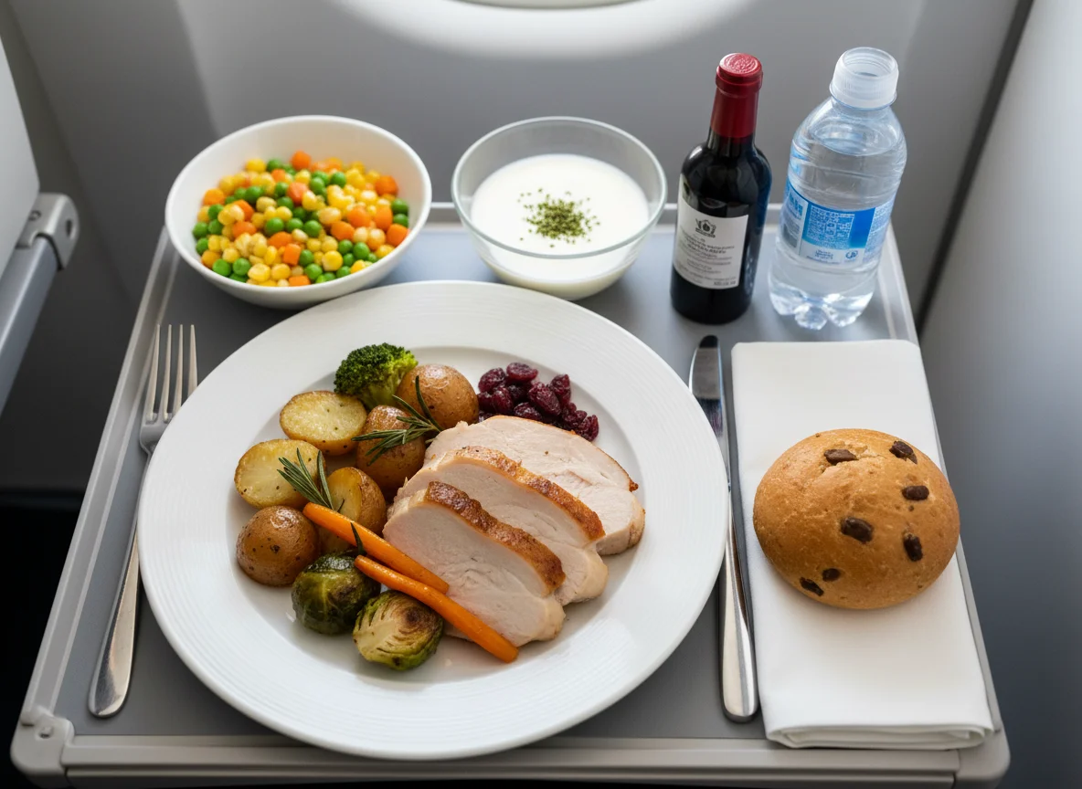 Airline Turkey Meal with Sides photo