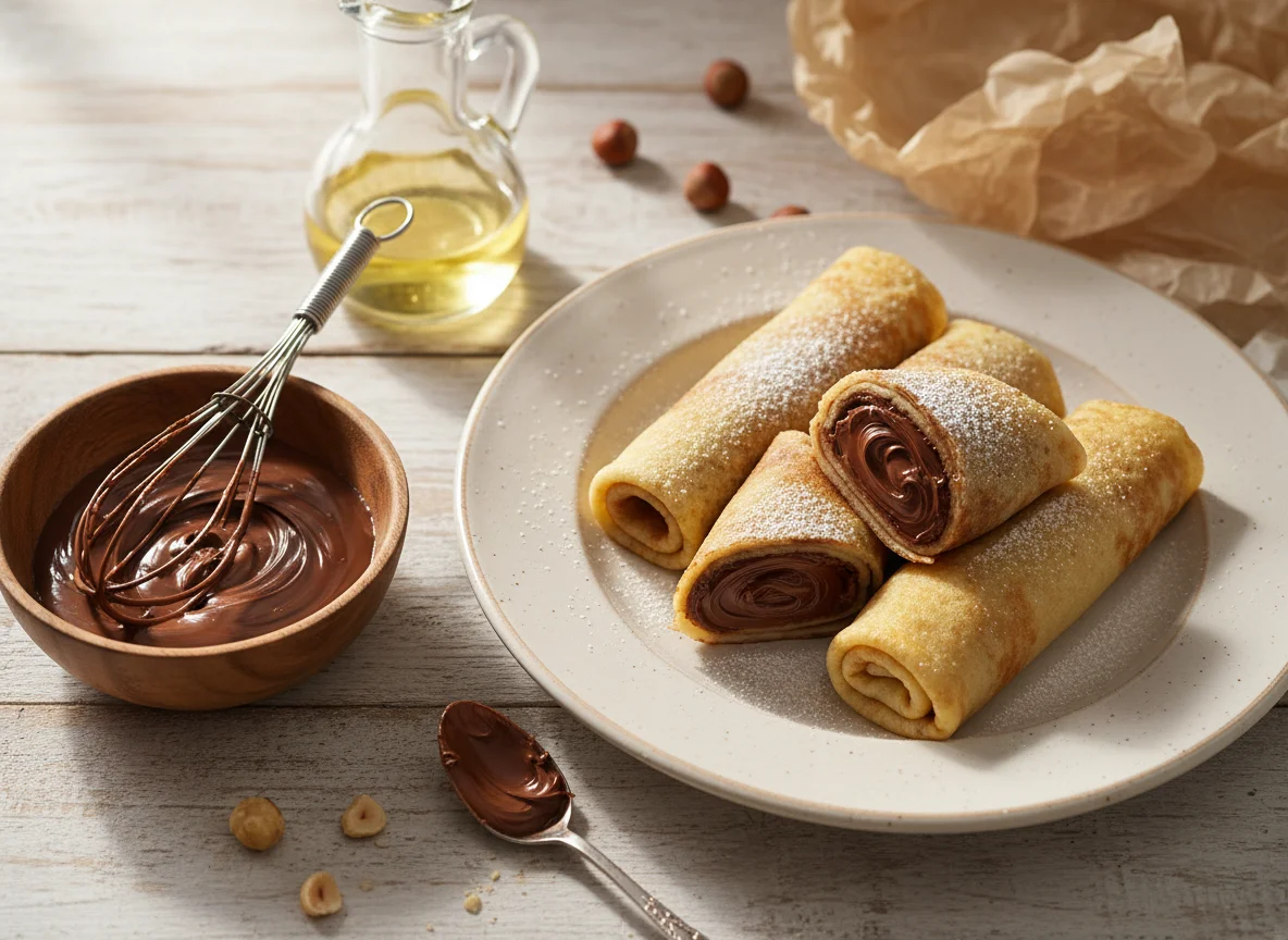 Albanian Crepes with Chocolate Filling photo