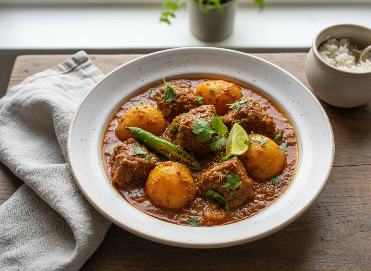 Aloo Gosht (Meat and Potato Curry) photo