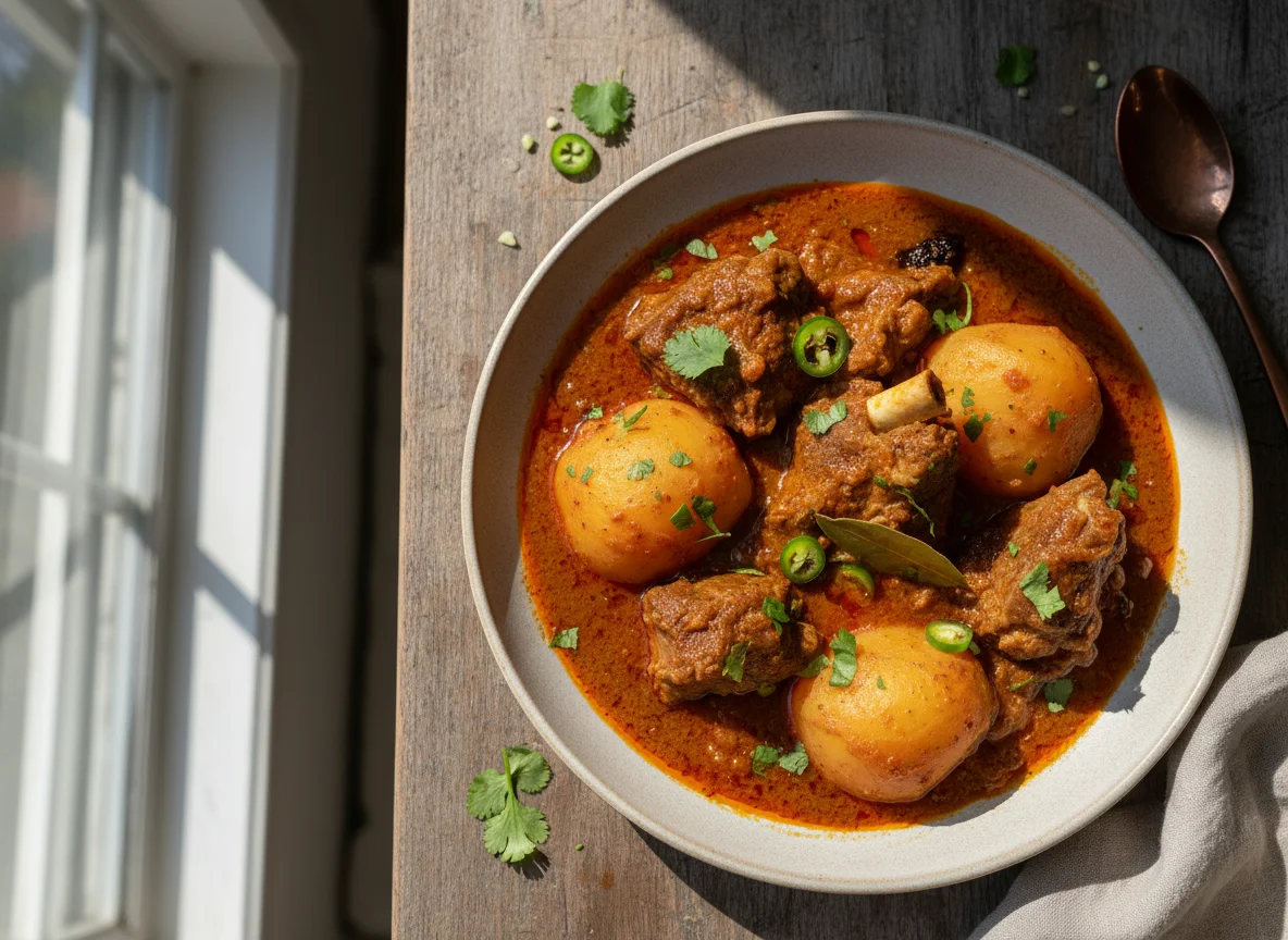 Aloo Gosht (Mutton and Potato Curry) photo