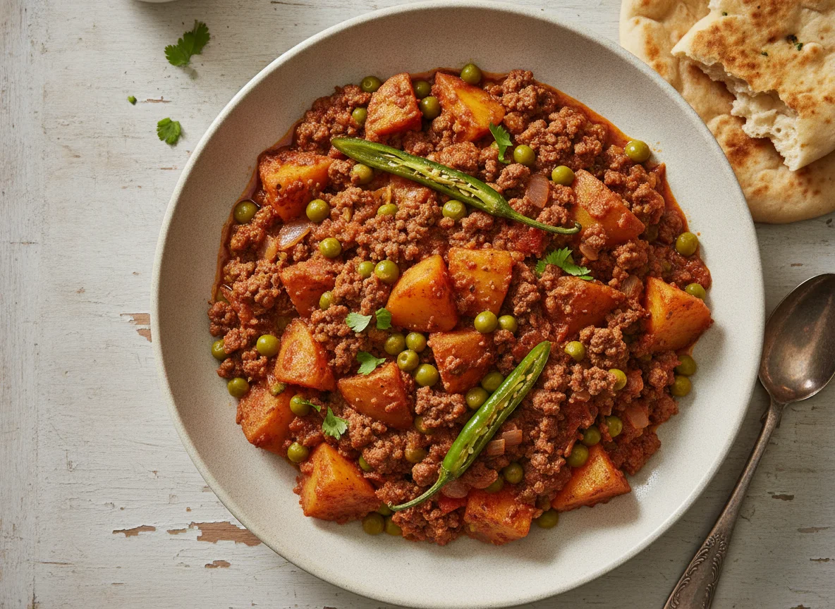Aloo Keema with Peas photo