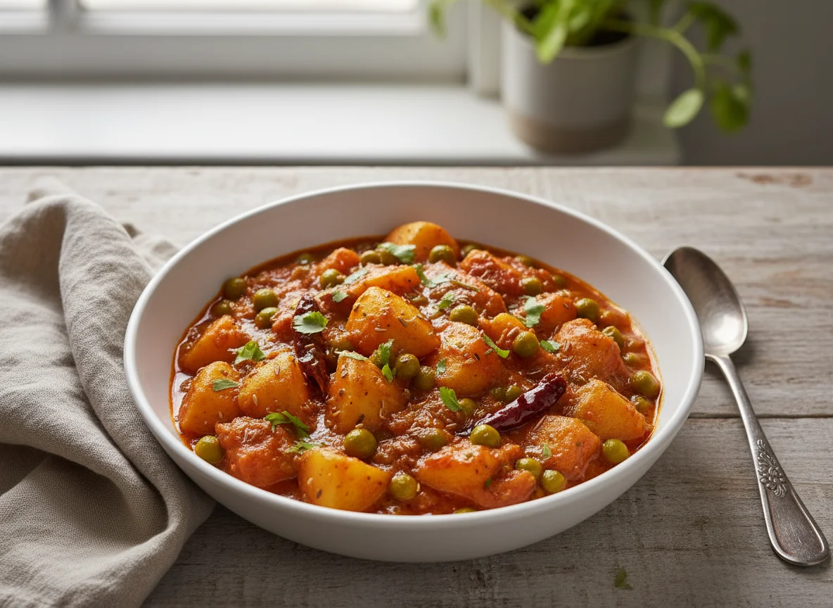 Aloo Matar (Potato and Peas Curry) photo