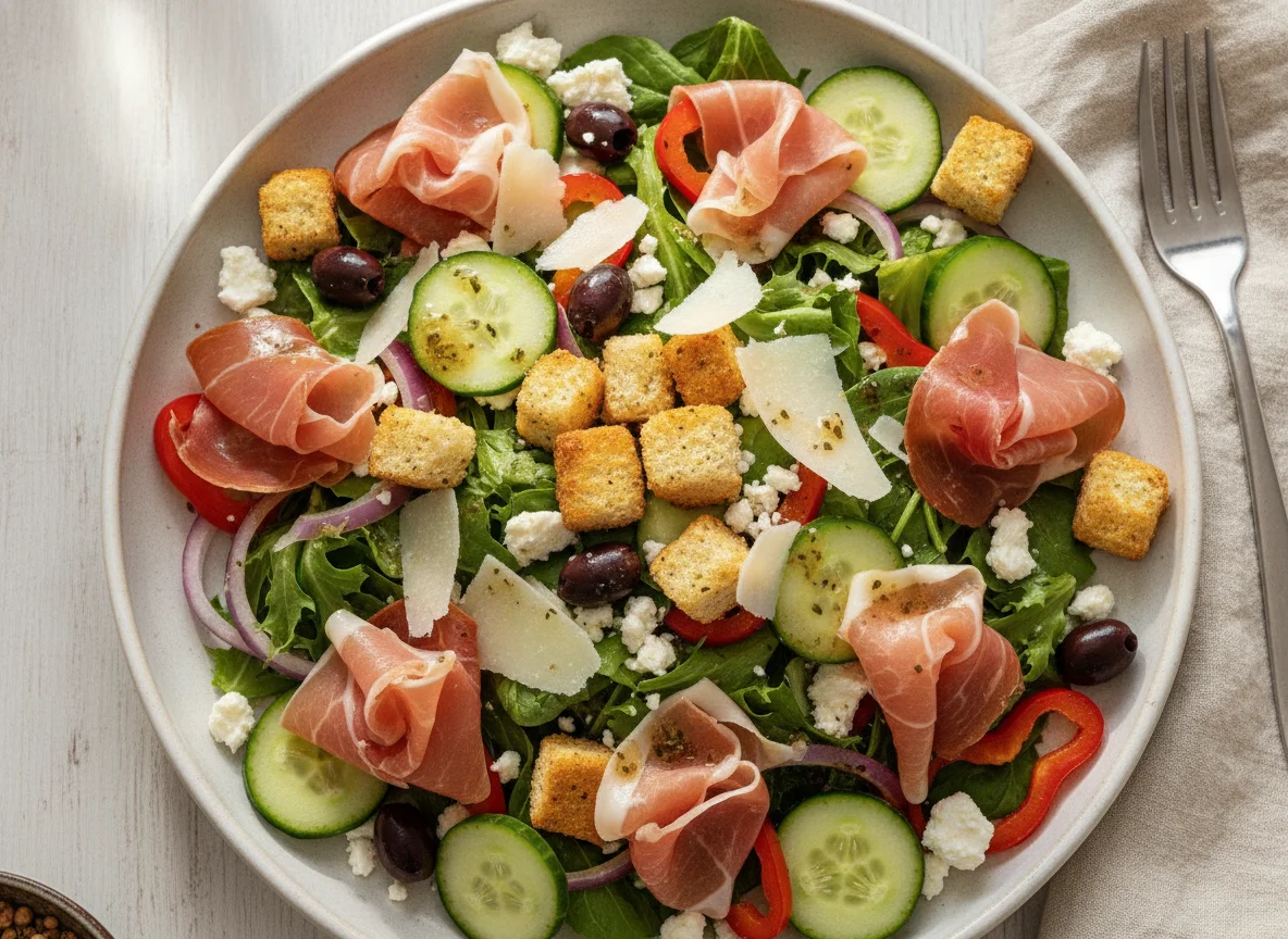 Antipasto Salad with Prosciutto and Feta photo