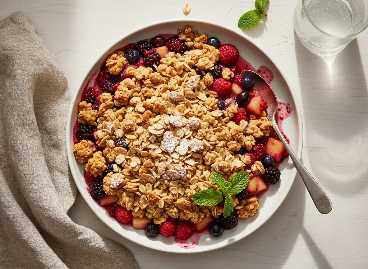 Apple and Berry Crumble photo