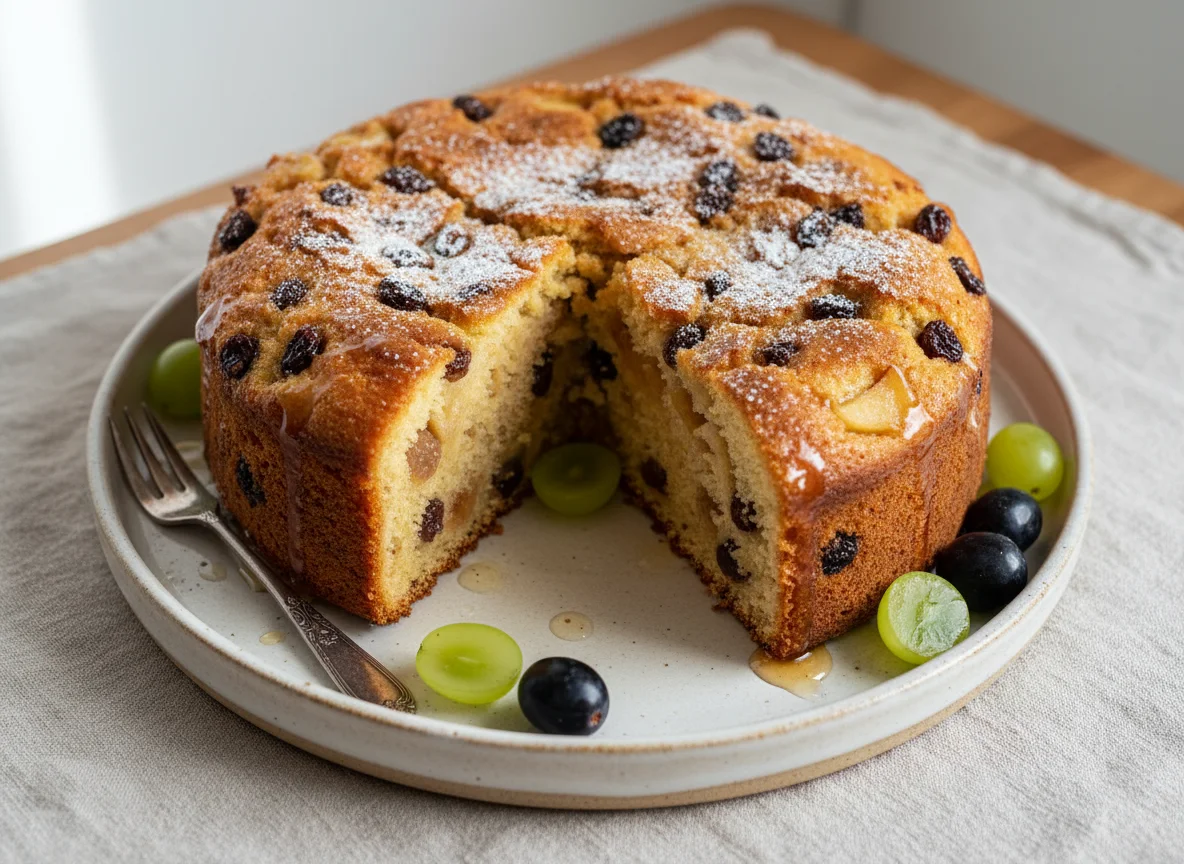 Apple and Raisin Sponge Cake photo