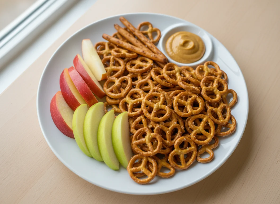 Apple Slices and Pretzels Snack Pack photo